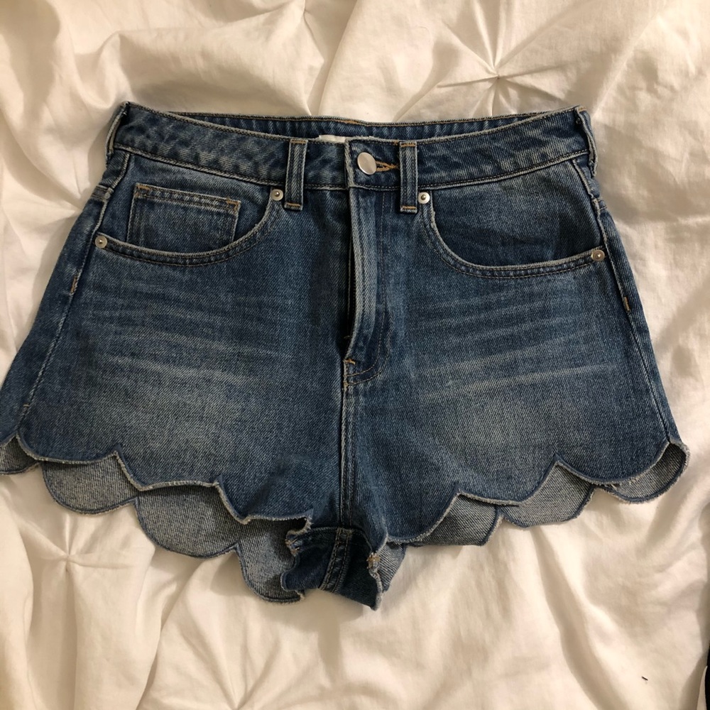 high waisted jean shorts